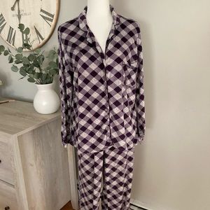 Secret Treasures Purple Plaid Pajama Set